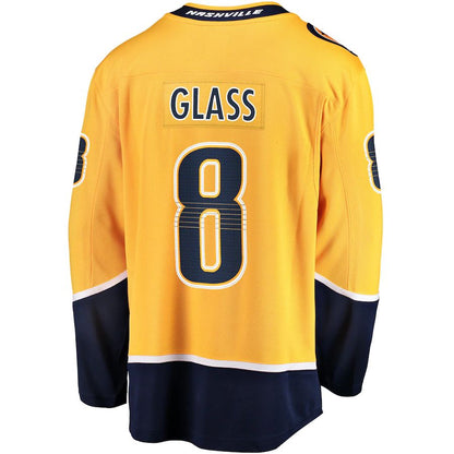N.Predators #8 Cody Glass Fanatics Branded Home Breakaway Player Jersey Gold Stitched American Hockey Jersey UNEC