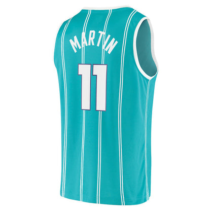 C.Hornets #11 Cody Martin Fanatics Branded 2020-21 Fast Break Replica Jersey Icon Edition Teal Stitched American Basketball Jersey UNEC