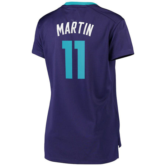 C.Hornets #11 Cody Martin Fanatics Branded Women's Fast Break Replica Player Jersey Statement Edition Purple Stitched American Basketball Jersey UNEC