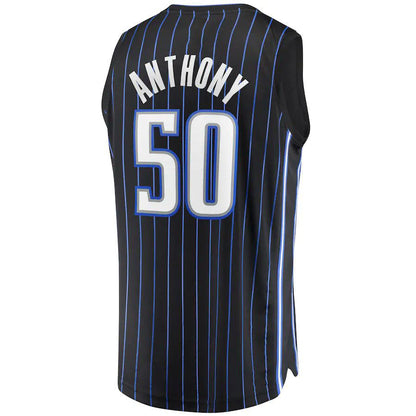 O.Magic #50 Cole Anthony Fanatics Branded  2020  Draft First Round Pick Fast Break Replica Jersey Icon Edition Black Stitched American Basketball Jersey UNEC