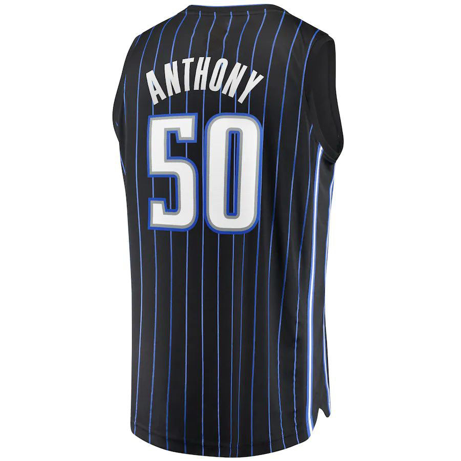 O.Magic #50 Cole Anthony Fanatics Branded 2021-22 Fast Break Replica Jersey Icon Edition Black Stitched American Basketball Jersey UNEC