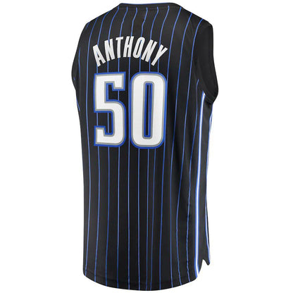 O.Magic #50 Cole Anthony Fanatics Branded 2021-22 Fast Break Replica Jersey Icon Edition Black Stitched American Basketball Jersey UNEC