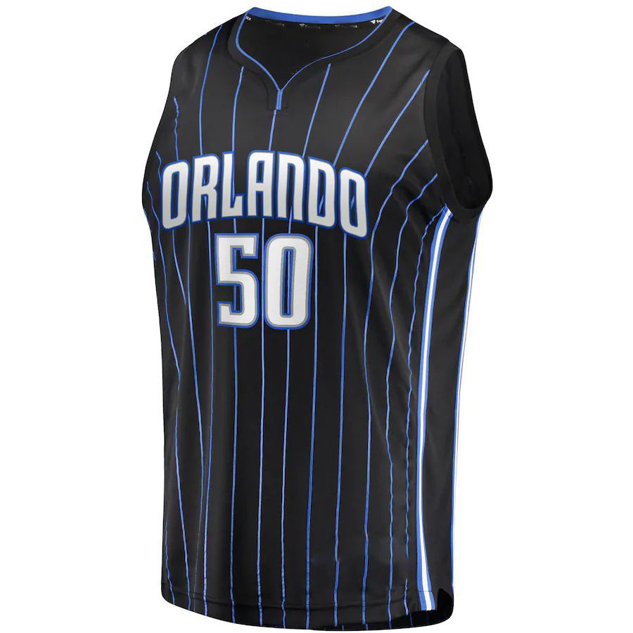 O.Magic #50 Cole Anthony Fanatics Branded 2021-22 Fast Break Replica Jersey Icon Edition Black Stitched American Basketball Jersey UNEC