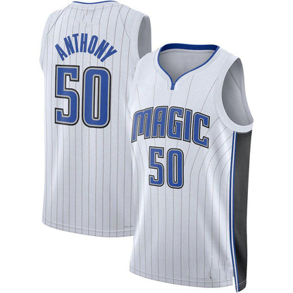 O.Magic #50 Cole Anthony Unisex 2022-23 Swingman Jersey Association Edition White Stitched American Basketball Jersey UNEC
