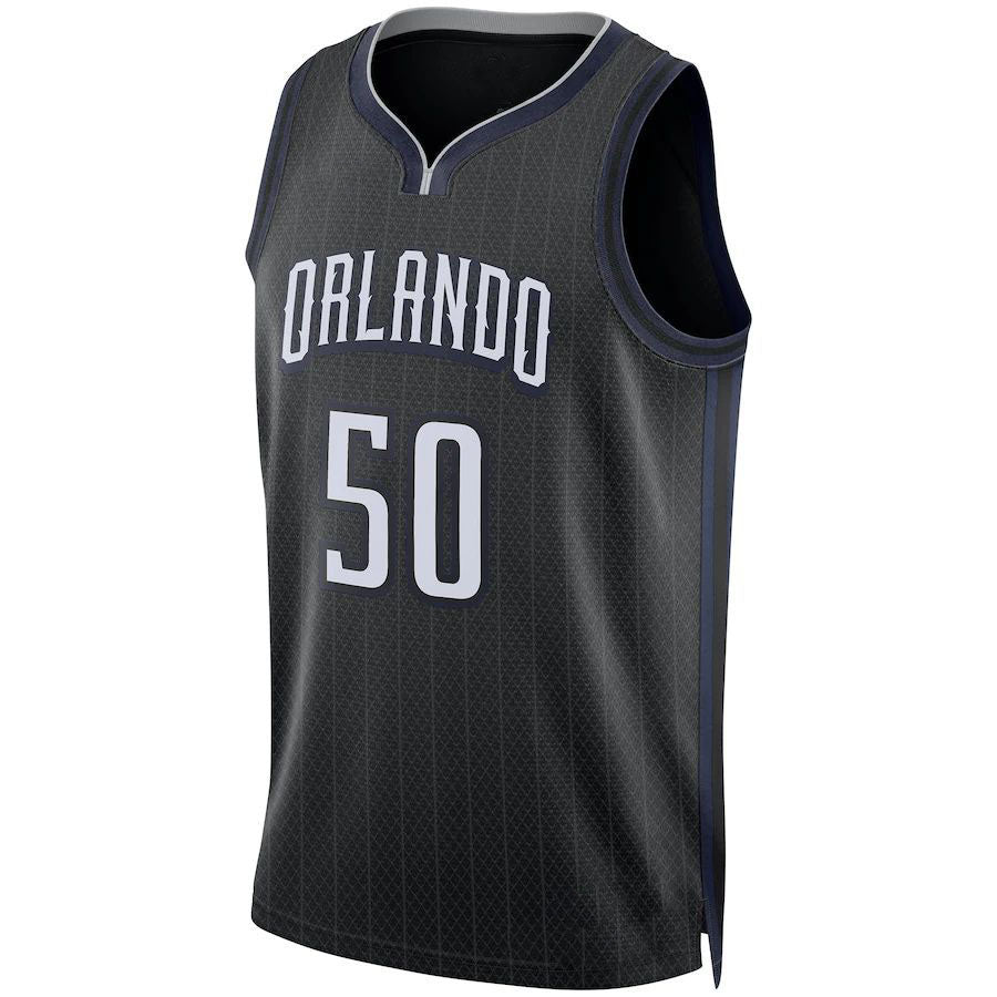 O.Magic #50 Cole Anthony Unisex 2022-23 Swingman Jersey City Edition Black Stitched American Basketball Jersey UNEC