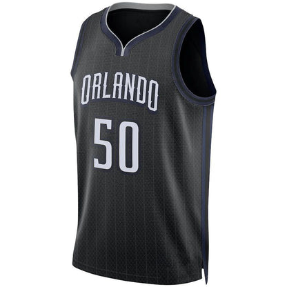 O.Magic #50 Cole Anthony Unisex 2022-23 Swingman Jersey City Edition Black Stitched American Basketball Jersey UNEC