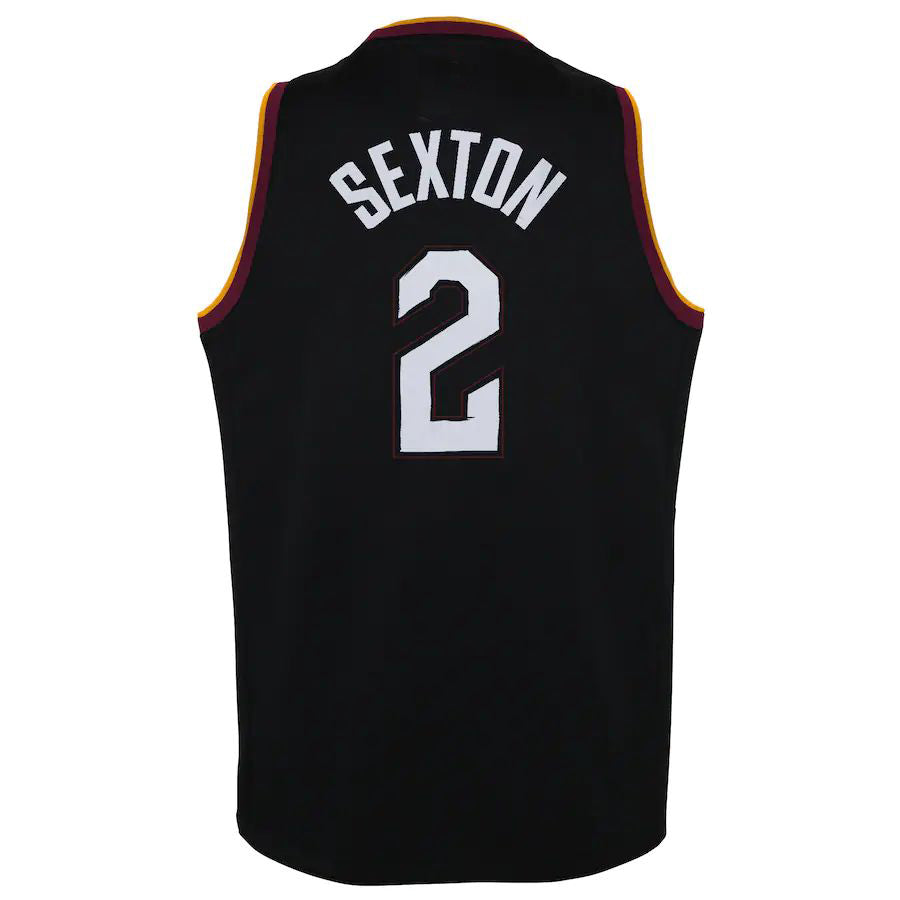 C.Cavaliers #2 Collin Sexton 2020-21 Swingman Jersey Black City Edition Stitched American Basketball Jersey UNEC
