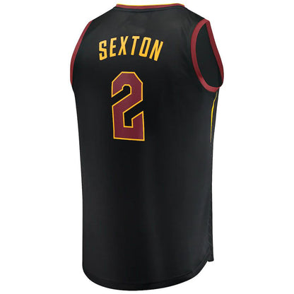 C.Cavaliers #2 Collin Sexton Fanatics Branded Fast Break Replica Player Jersey Black Statement Edition Stitched American Basketball Jersey UNEC