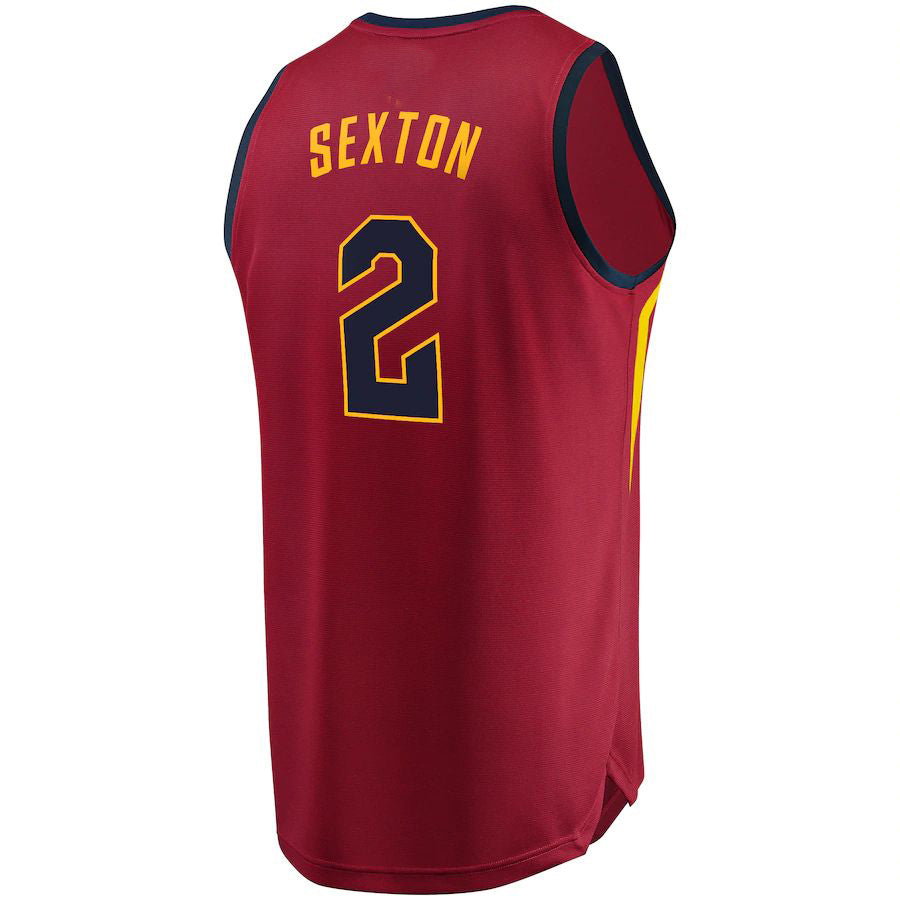 C.Cavaliers #2 Collin Sexton Fanatics Branded Replica Fast Break Jersey Wine Icon Edition Stitched American Basketball Jersey UNEC