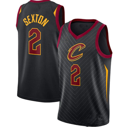 C.Cavaliers #2 Collin Sexton Jordan Brand 2020-21 Swingman Jersey Black Statement Edition Stitched American Basketball Jersey UNEC