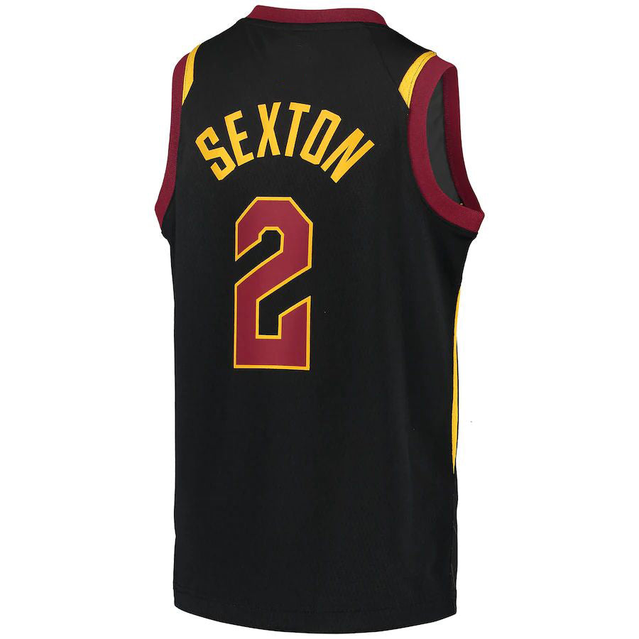 C.Cavaliers #2 Collin Sexton Jordan Brand 2020-21 Swingman Player Jersey Black Statement Edition Stitched American Basketball Jersey UNEC