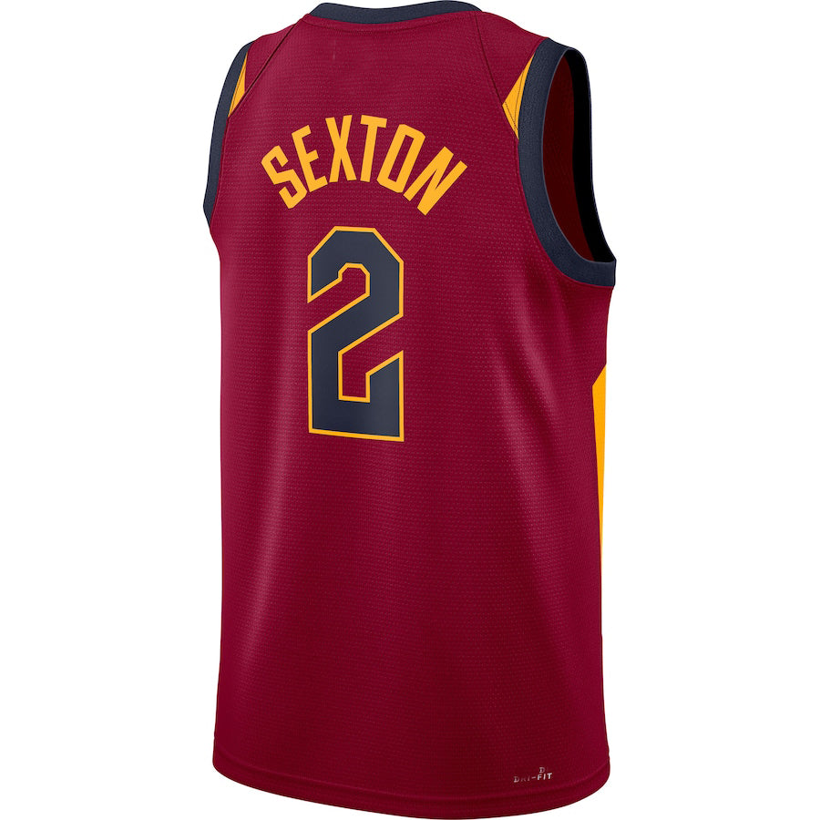 C.Cavaliers #2 Collin Sexton 2021-22 Diamond Swingman Jersey Icon Edition Wine Stitched American Basketball Jersey UNEC