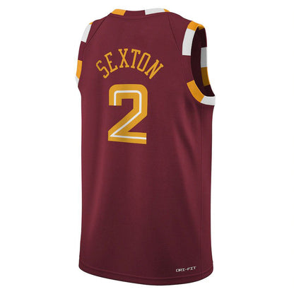 C.Cavaliers #2 Collin Sexton 2021-22 Swingman Jersey Icon Edition Wine Stitched American Basketball Jersey UNEC
