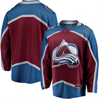 C.Avalanche Fanatics Branded Breakaway Home Jersey Burgundy Stitched American Hockey Jersey UNEC