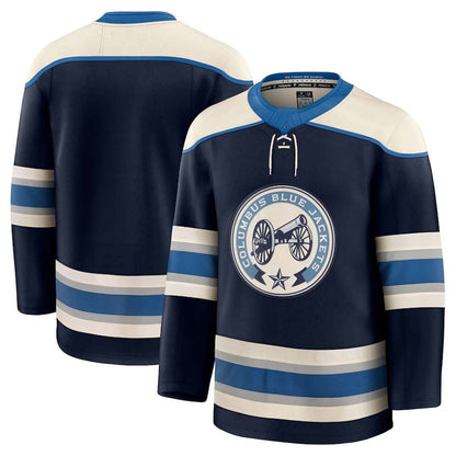 C.Blue Jackets Fanatics Alternate Premium Jersey - Navy Stitched American Hockey Jersey UNEC