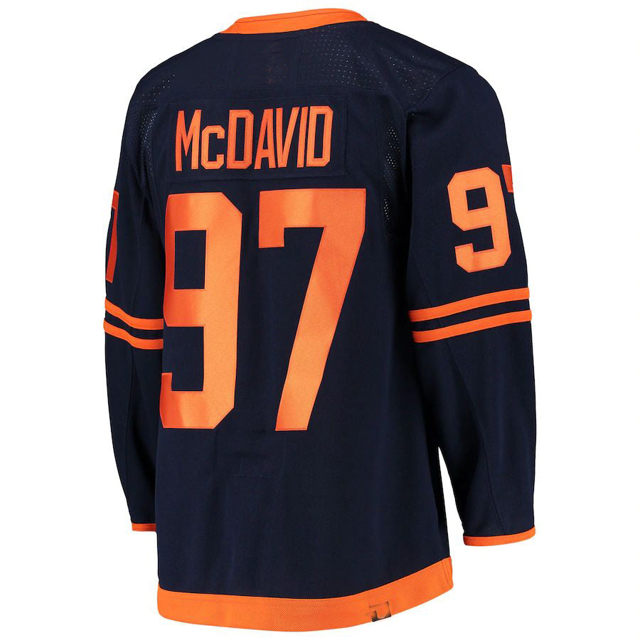 E.Oilers #97 Connor McDavid Alternate Primegreen Authentic Pro Player Jersey Navy Stitched American Hockey Jersey UNEC