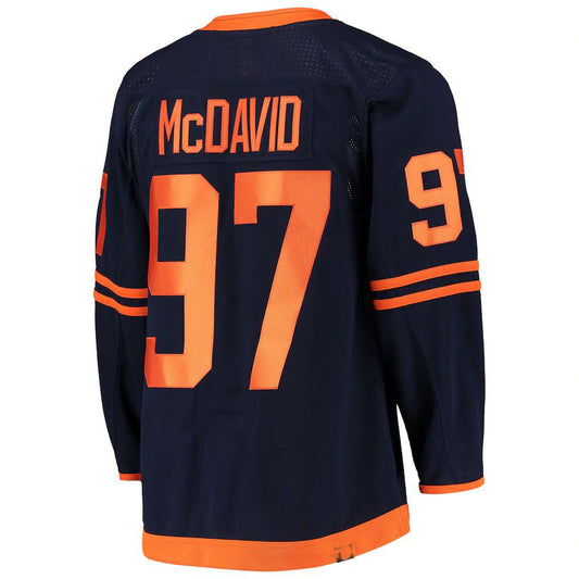 E.Oilers #97 Connor McDavid Alternate Primegreen Authentic Pro Player Jersey Navy Stitched American Hockey Jersey UNEC