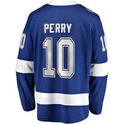 TB.Lightning #10 Corey Perry Fanatics Branded Home Breakaway Player Jersey  Blue Stitched American Hockey Jersey UNEC