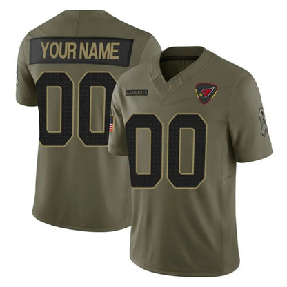 Custom A.Cardinals Active Player Olive 2025 F.U.S.E. Salute to Service Limited Stitched Football Jersey