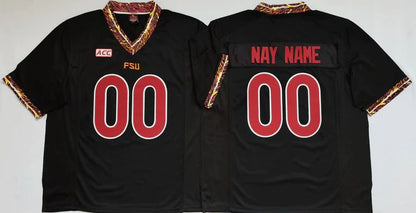 Custom Florida State Seminoles Black Jersey Mens Youth Women Short Sleeve College Jerseys Stitched American Football Jerseys
