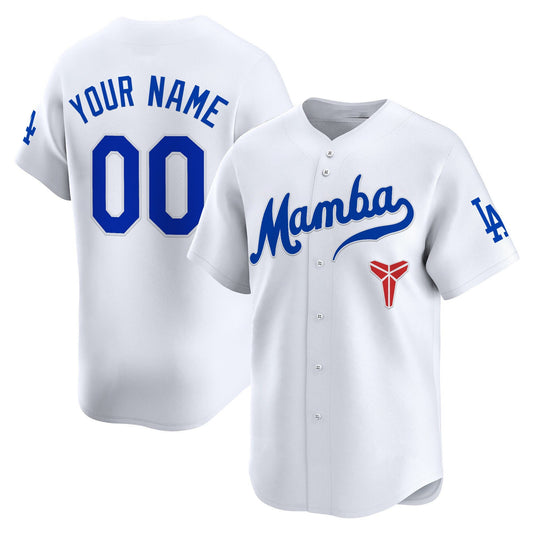 Custom Los Angeles Dodgers White Mamba Vapor Premier Limited Jersey - All Stitched Baseball Jersey