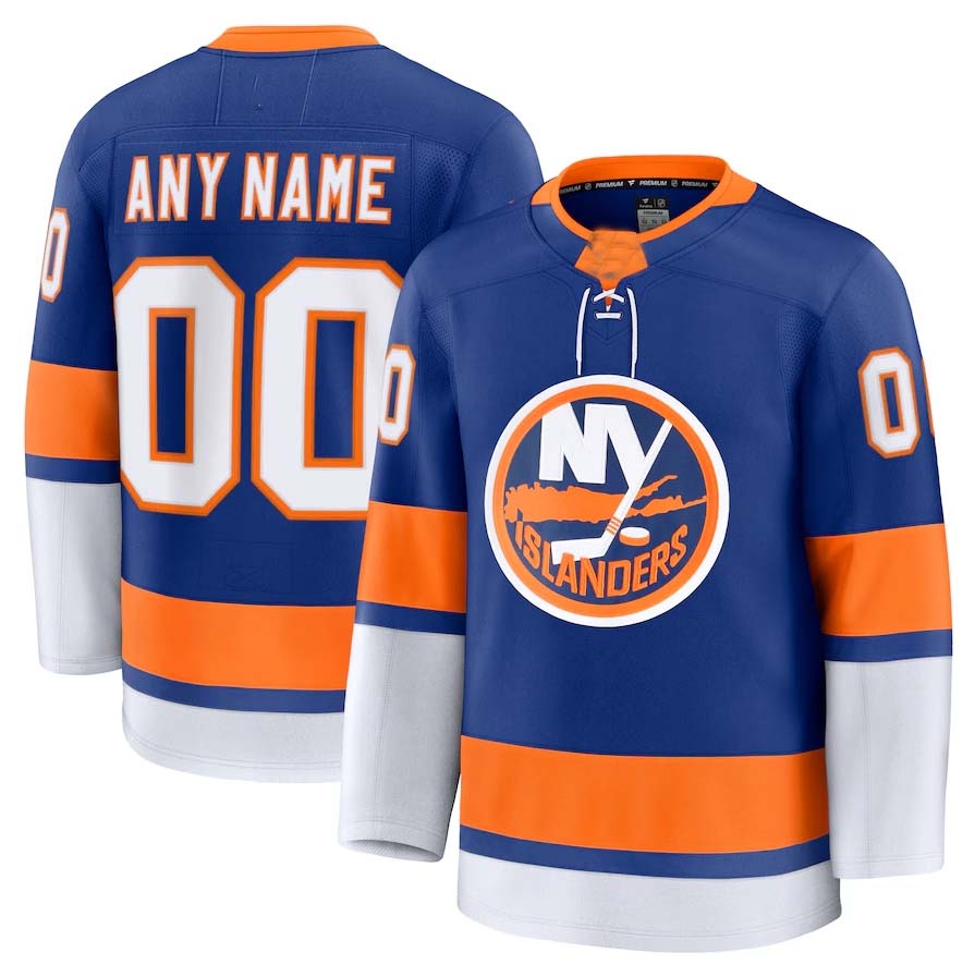 Custom NY.Islanders Fanatics Home Premium Jersey - Royal Stitched American Hockey Jersey UNEC