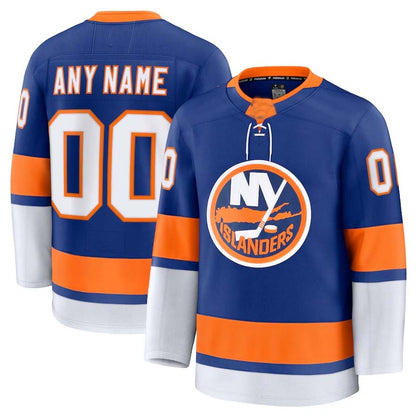 Custom NY.Islanders Fanatics Home Premium Jersey - Royal Stitched American Hockey Jersey UNEC