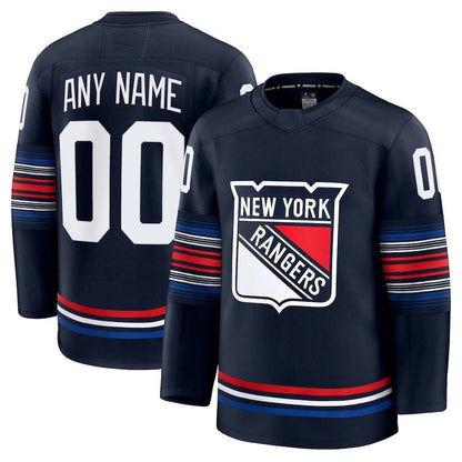 Custom NY.Rangers Fanatics Alternate Premium Jersey - Navy Stitched American Hockey Jersey UNEC