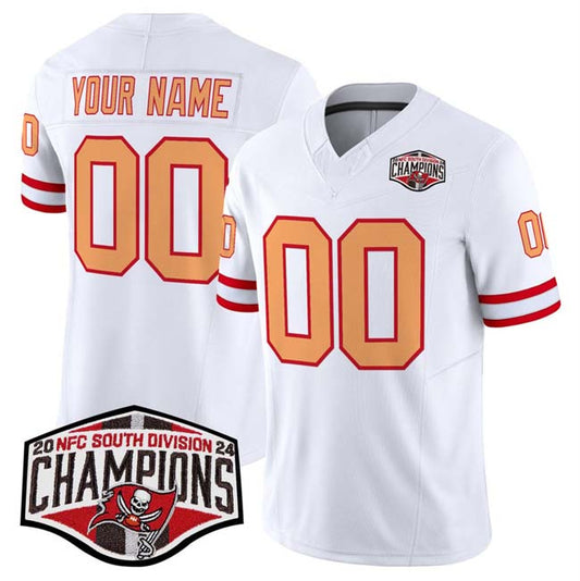 Custom TB.Buccaneers Active Player White F.U.S.E. 2024 South Champions Limited Stitched Football Jersey