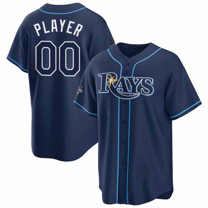 Custom Tampa Bay Rays 2025 All-Star Game Away Pick-A-Player Replica Jersey - Navy Baseball Jerseys