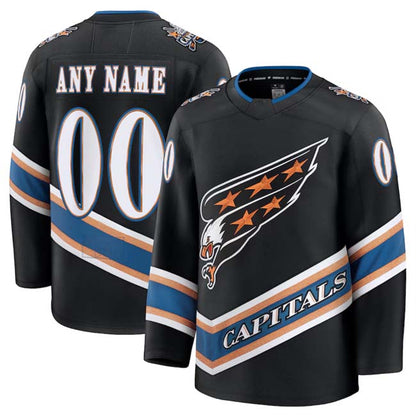 Custom W.Capitals Active Player Black 2024-25 Alternate Stitched American Hockey Jersey UNEC
