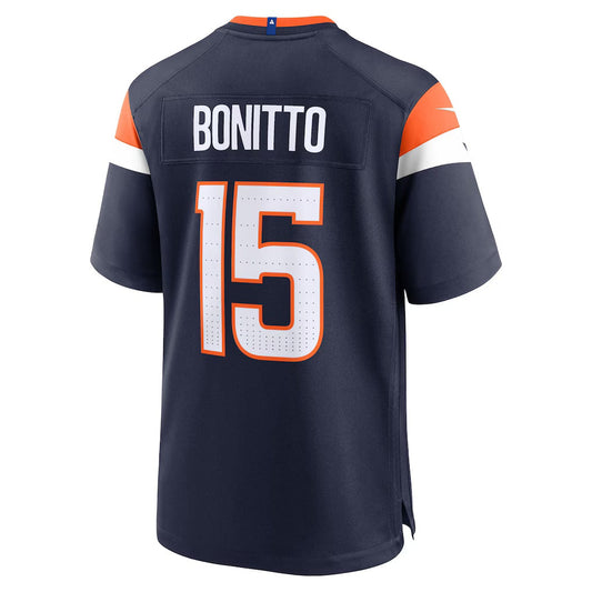 D.Broncos #15 Nik Bonitto Navy Alternate Game American Football Jersey