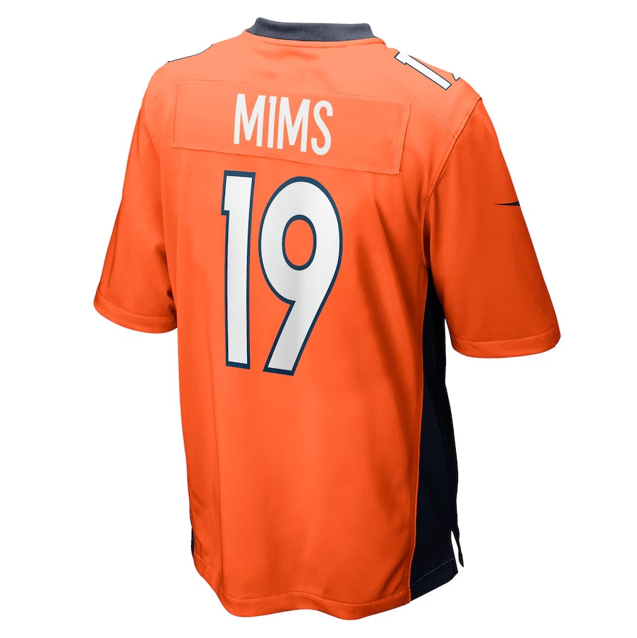 D.Broncos #19 Marvin Mims Jr Orange Team Game Stitched American Football Jerseys