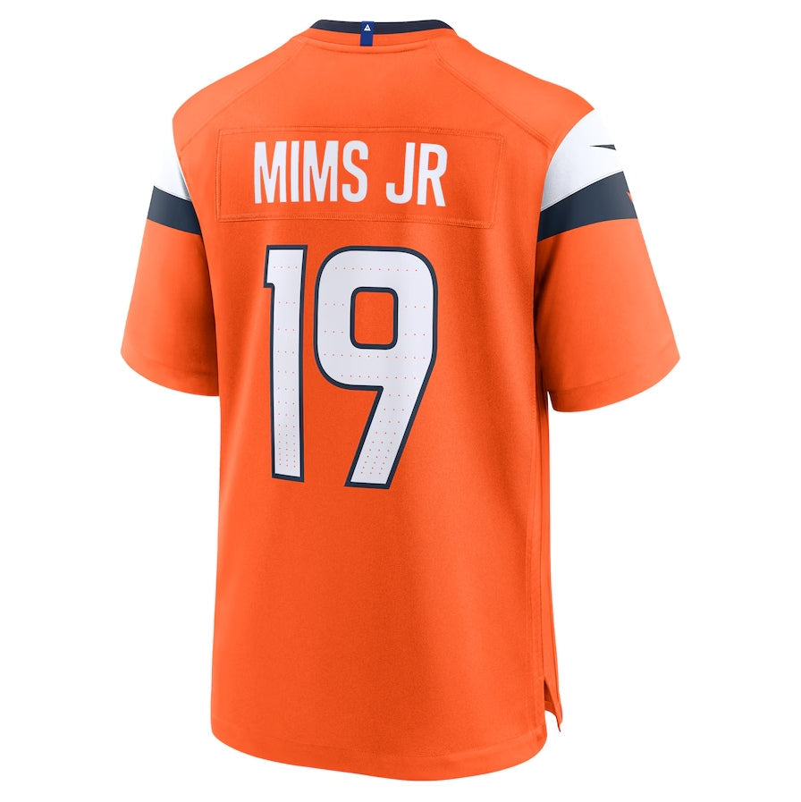 D.Broncos #19 Marvin Mims Jr Orange Team Game Stitched American Football Jerseys