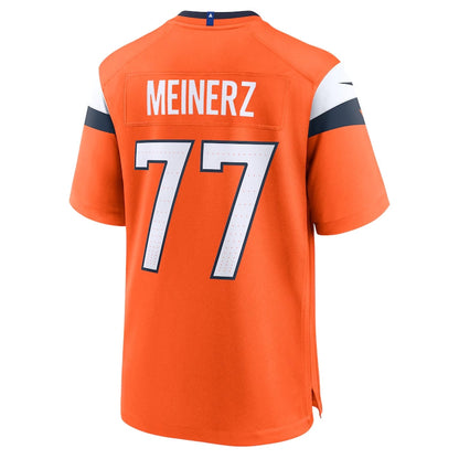 D.Broncos #77 Quinn Meinerz Orange Team Game Stitched American Football Jerseys
