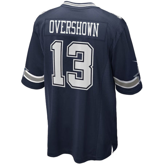 D.Cowboys #13 DeMarvion Overshown Navy Game American Football Jerseys