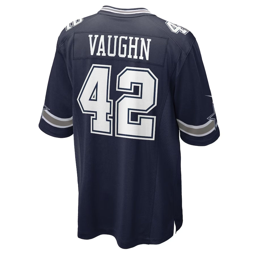 D.Cowboys #42 Deuce Vaughn Navy Game American Football Jerseys