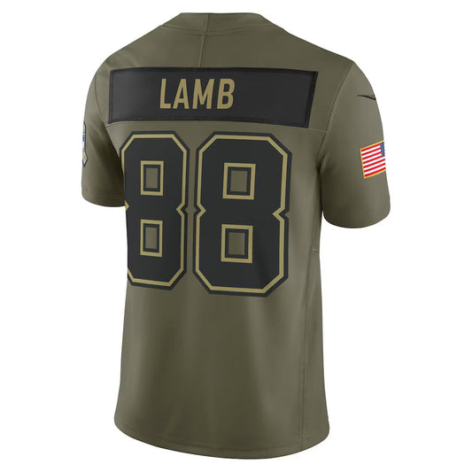 D.Cowboys #88 CeeDee Lamb Olive 2025 Salute to Service Limited American Football Jersey