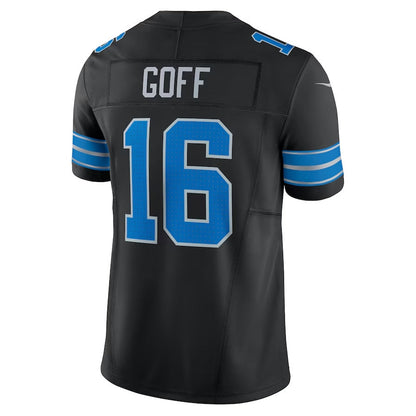 D.Lions #16 Jared Goff  Black Vapor F.U.S.E. Limited American Football Jerseys