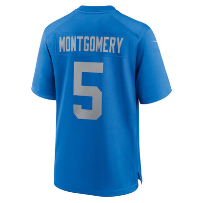 D.Lions #5 David Montgomery Blue Alternate Game American Football Jerseys