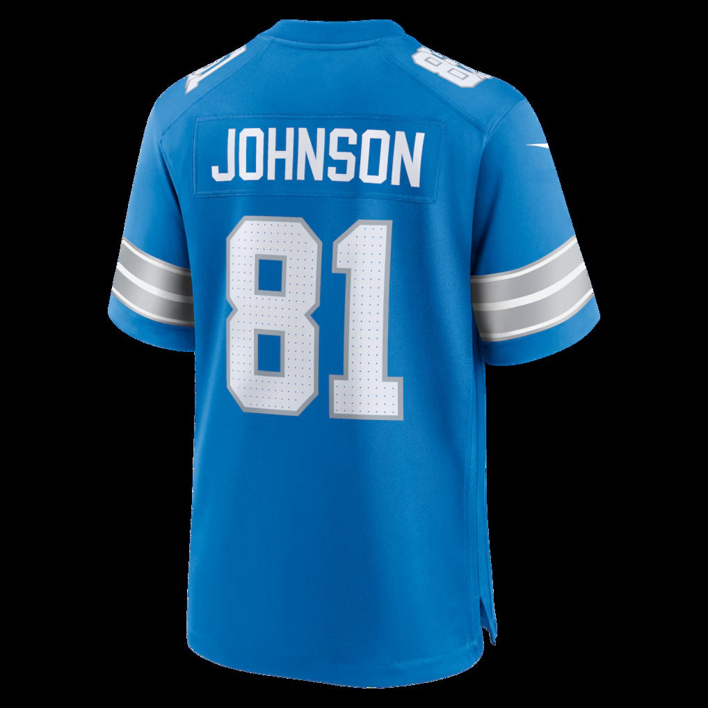 D.Lions #81 Calvin Johnson Blue Team Retired Game American Football Jersey