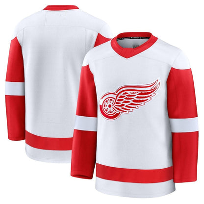 D.Red Wings Fanatics Away Premium Jersey - White Stitched American Hockey Jersey UNEC