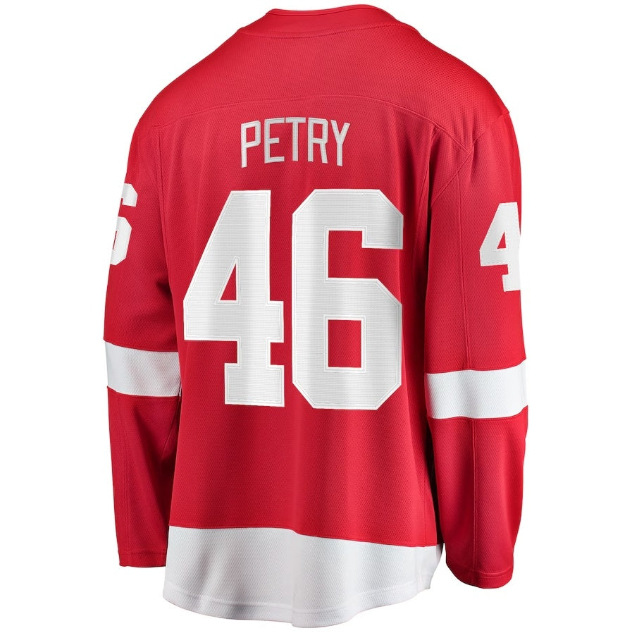 D.Red Wings #46 Jeff Petry Fanatics Home Breakaway Jersey - Red Stitched American Hockey Jersey UNEC