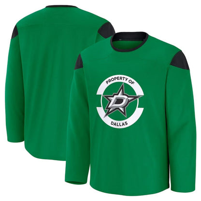 D.Stars Fanatics Team Practice Jersey - Kelly Green Stitched American Hockey Jersey UNEC