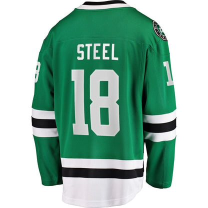 D.Stars #18 Sam Steel Fanatics Home Breakaway Jersey - Kelly Green Stitched American Hockey Jersey UNEC