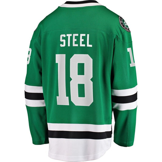 D.Stars #18 Sam Steel Fanatics Home Breakaway Jersey - Kelly Green Stitched American Hockey Jersey UNEC