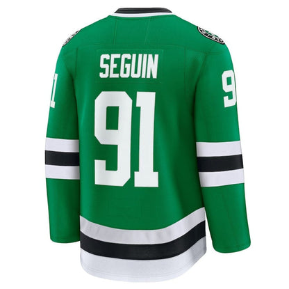 D.Stars #91 Tyler Seguin Fanatics Home Premium Jersey - Kelly Green Stitched American Hockey Jersey UNEC