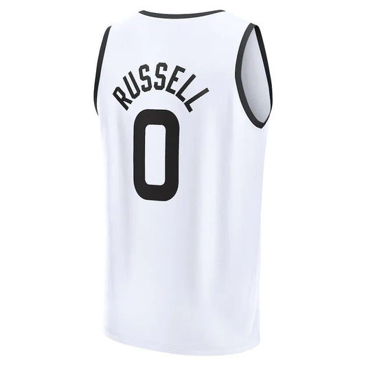 M.Timberwolves #0 D'Angelo Russell Fanatics Branded 2022-23 Fastbreak Jersey City Edition White Stitched American Basketball Jersey UNEC