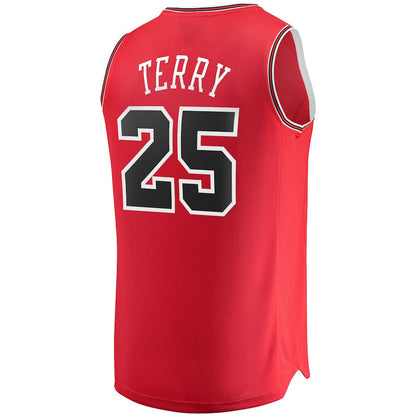 C.Bulls #25 Dalen Terry Fanatics Branded 2022 Draft First Round Pick Fast Break Replica Jersey Icon Edition Red Stitched American Basketball Jersey UNEC