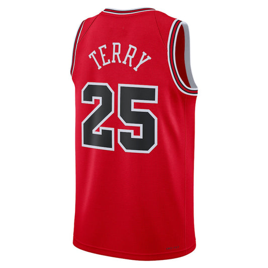 C.Bulls #25 Dalen Terry Unisex 2022 Draft First Round Pick Swingman Jersey Icon Edition Red Stitched American Basketball Jersey UNEC